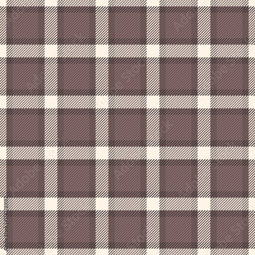 Classic tartan pattern with brown and beige hues. Seamless background for textiles, apparel or graphic design. Versatile for seasonal  lifestyle projects.