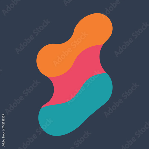 Abstract Colorful Blob Shape Vector