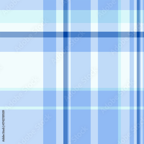 Calming blue plaid pattern. Great for backgrounds, textiles, and designs needing a serene, structured feel. Evokes clarity, peace, and organized simplicity.