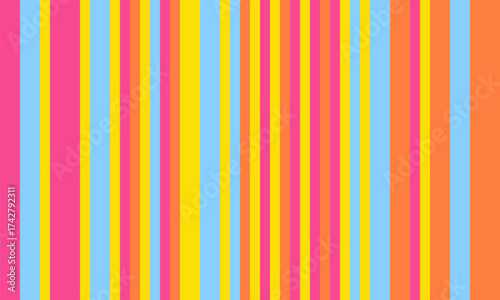 Vibrant vertical stripes in sunny hues create a cheerful, optimistic backdrop. Perfect for websites, social media, presentations, or print designs needing a playful, energetic feel.