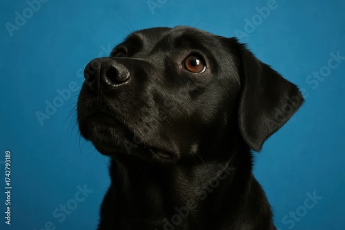 A Black Labrador's Gaze