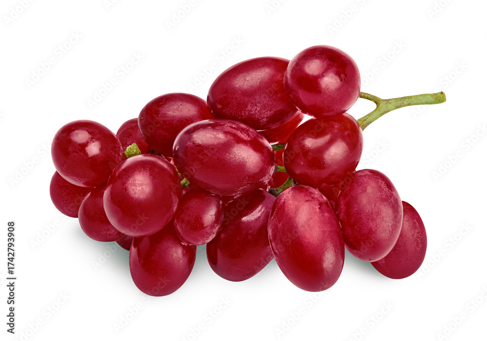 Fototapeta premium red grapes berries isolated on white background. macro. with clipping path