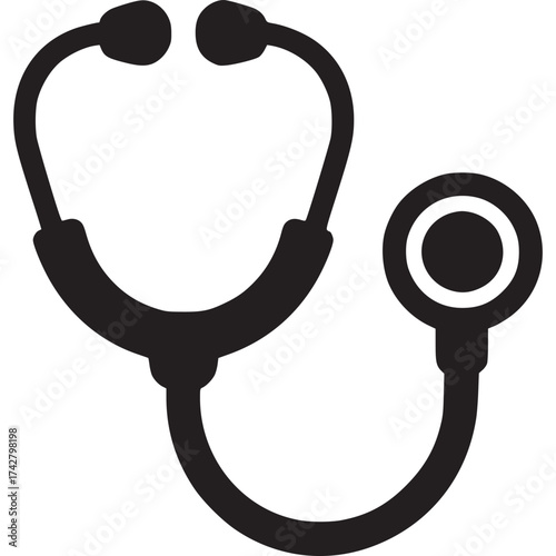 Vector art of stethoscope