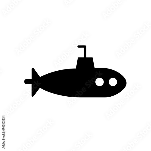 Silhouette of a submarine icon