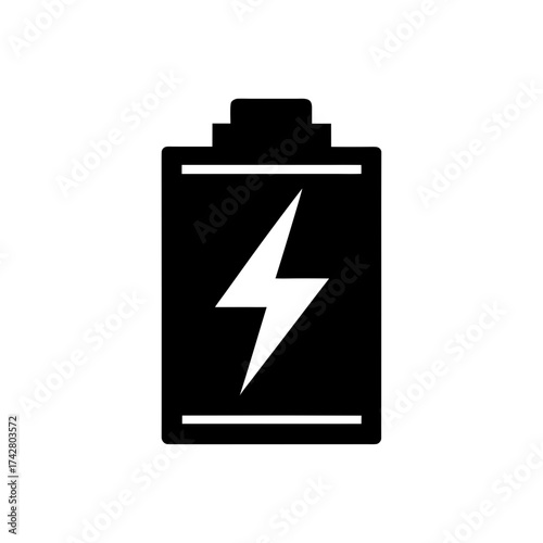 Battery with lightning symbol