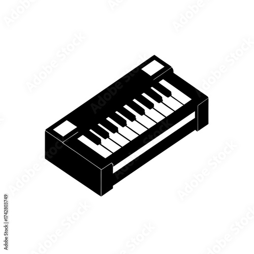 Isometric view of a keyboard