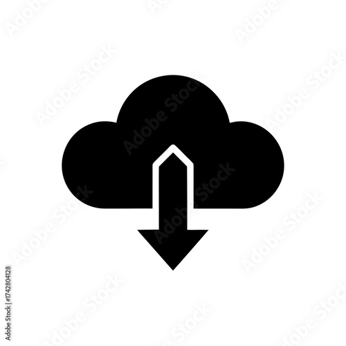 Cloud download arrow icon here