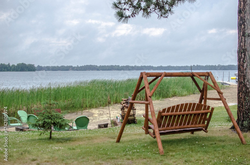 Sitting on a Bench by the Lake