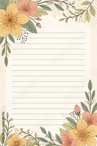 floral background with place for text