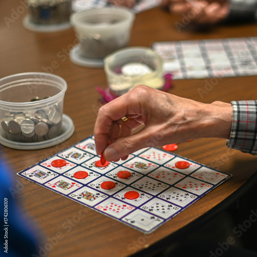 Canvas-taulu Game Night With Bingo Card