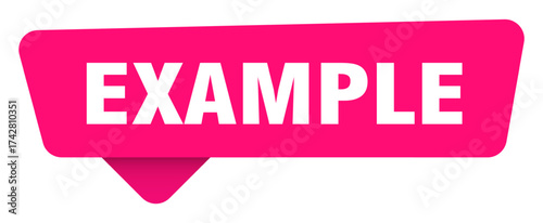 example magenta sticker isolated on transpatent background. example sign