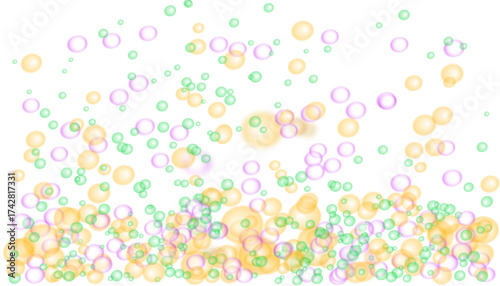 Wallpaper Mural Rising bubbles on transparent background. Abstract background with colorful bubbles Torontodigital.ca