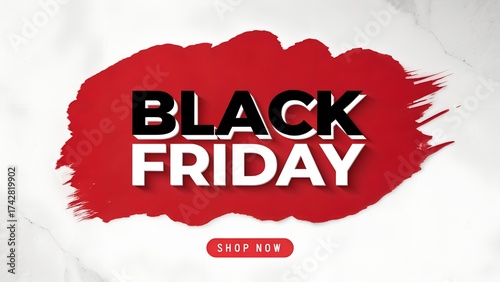 Black friday sale banner with shop now button