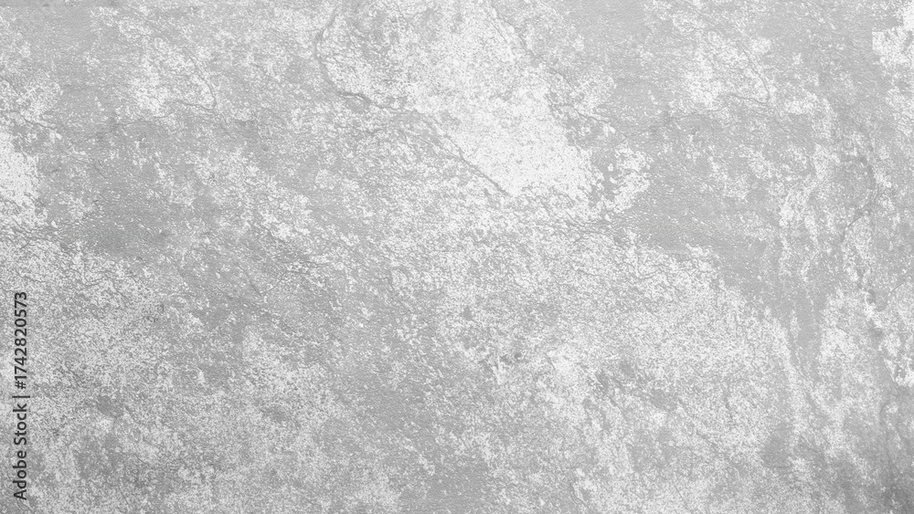 Obraz premium White gray wall with cracks and holes. wall is covered with white paint and has rough texture background for web banner template page.