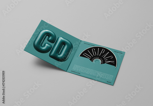 Lying Open CD Digipack Mockup
