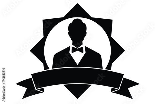 role model  vector icon silhouette