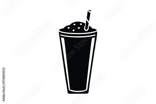 milkshake vector icon silhouette