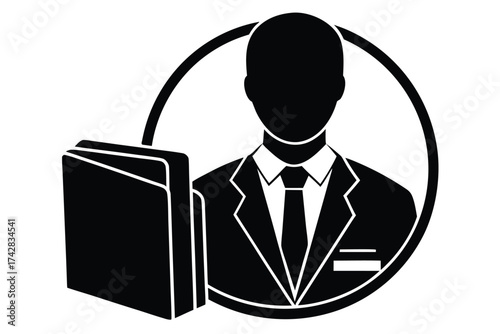 job applicant vector icon silhouette