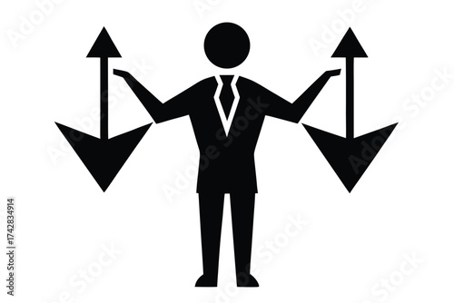decision making vector icon silhouette