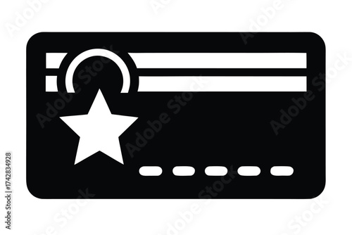 customer loyalty card vector icon silhouette