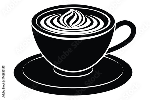 cappuccino vector icon silhouette