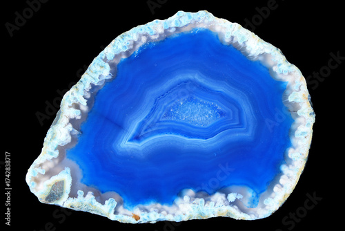 Artificially colored blue Agate
