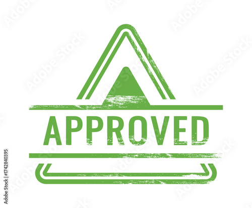 Approved stamp triangle shape design