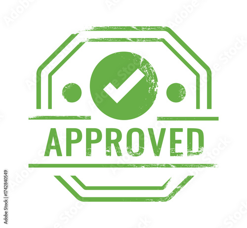 Approved stamp check mark design