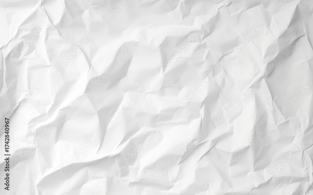 Fototapeta premium White Crumpled Paper Texture Background Clean white paper texture