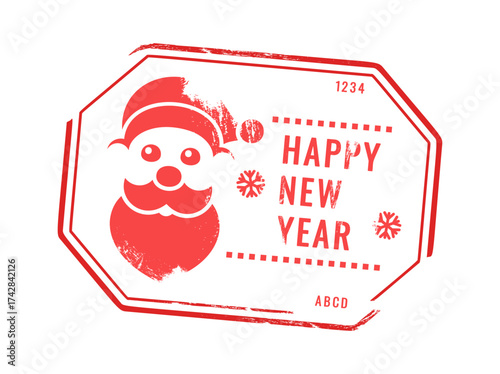 Happy New Year postage stamp
