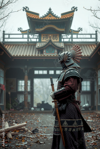 Ethereal Warrior in Sacred Ruins