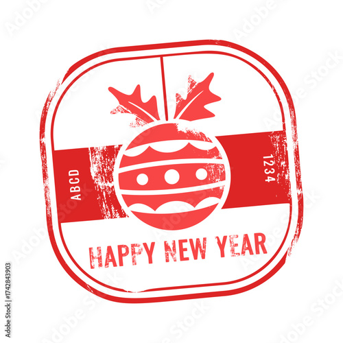 Christmas postal stamp festive design