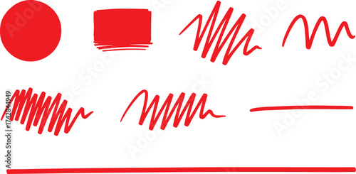 Vector illustration of a set of red and white heart icons, perfect for a Valentine's Day love letter or Christmas card design