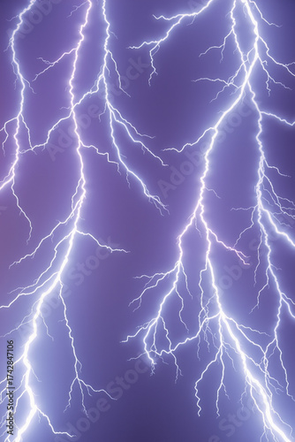 Frozen Lightning Bolts in the Sky
