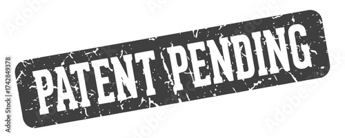 patent pending rectangular sign. patent pending stamp