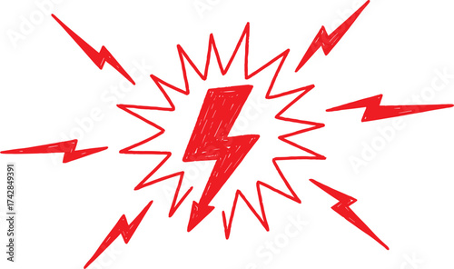 Broken red arrow pointing to the ground, a symbol of failed business success concept and downward direction design illustration