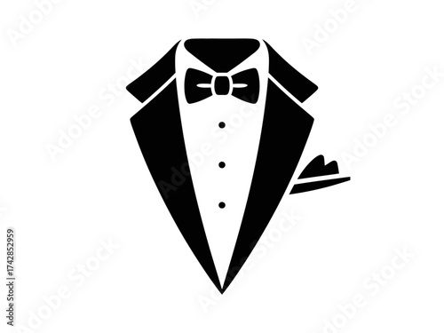 Vector art of elegant tuxedo, perfect for formal event and fashion illustration