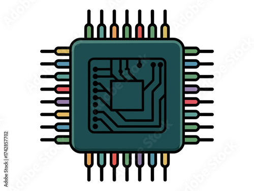 Illustration of a microchip