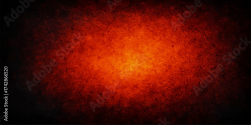This abstract red fire background is a hot texture of orange flame and smoke with a design of light rays and dark grunge