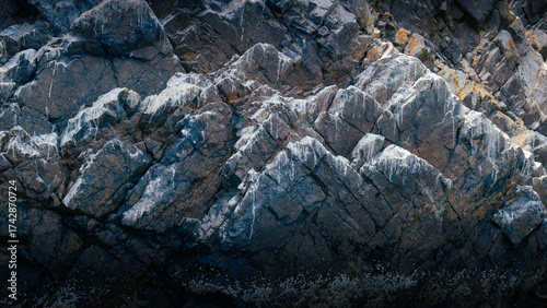 Photography stone wall texture painted with guano