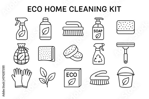 Eco home cleaning kit: sustainable tools for green living