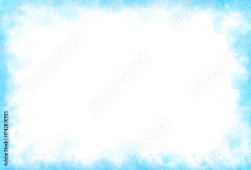 Light blue smoke border frame with transparent background perfect for fantasy, sci fi, magical or ethereal themed digital visuals