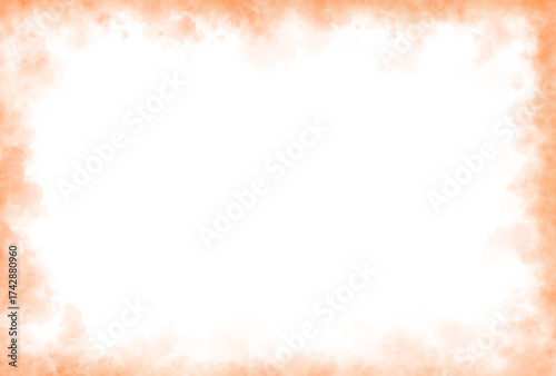 Orange smoke border frame with transparent background perfect for fantasy, mystical, magical or autumn themed digital artworks