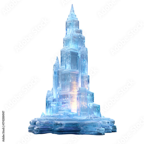 Lighted Ice Tower