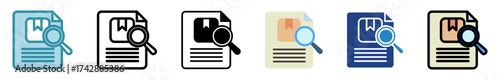 Case Study Mini Illustration Icon Relate To Capital Market, Market Research. Use For Modern Concept, Ui, Ux Web And App Development.