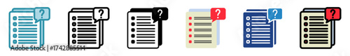 Question Form Mini Illustration Icon Relate To Capital Market, Market Research. Use For Modern Concept, Ui, Ux Web And App Development.