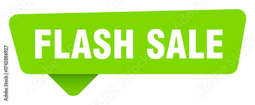 flash sale green sign isolated on transpatent background. flash sale sticker