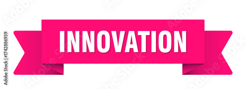 innovation ribbon isolated on transparent background. innovation ribbon