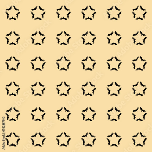 Halloween seamless pattern Bats on creamy background spooky spirit autumn holiday Vector illustration