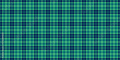 Seamless tartan pattern in blue and green hues. A classic fabric design for apparel, backgrounds, or textiles, evoking tradition and timeless elegance. Versatile use.